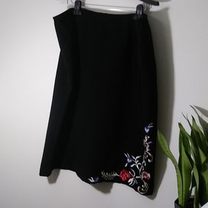 Tahari black skirt w flowers. Size 16 wide